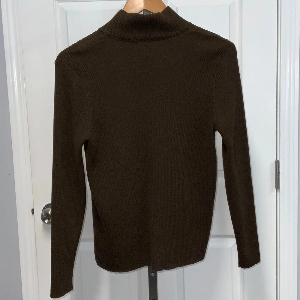 Charter Club Women’s Cardigan Sweater, Brown (Size Large)